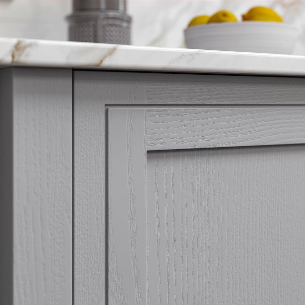 Grey in-frame kitchen close up