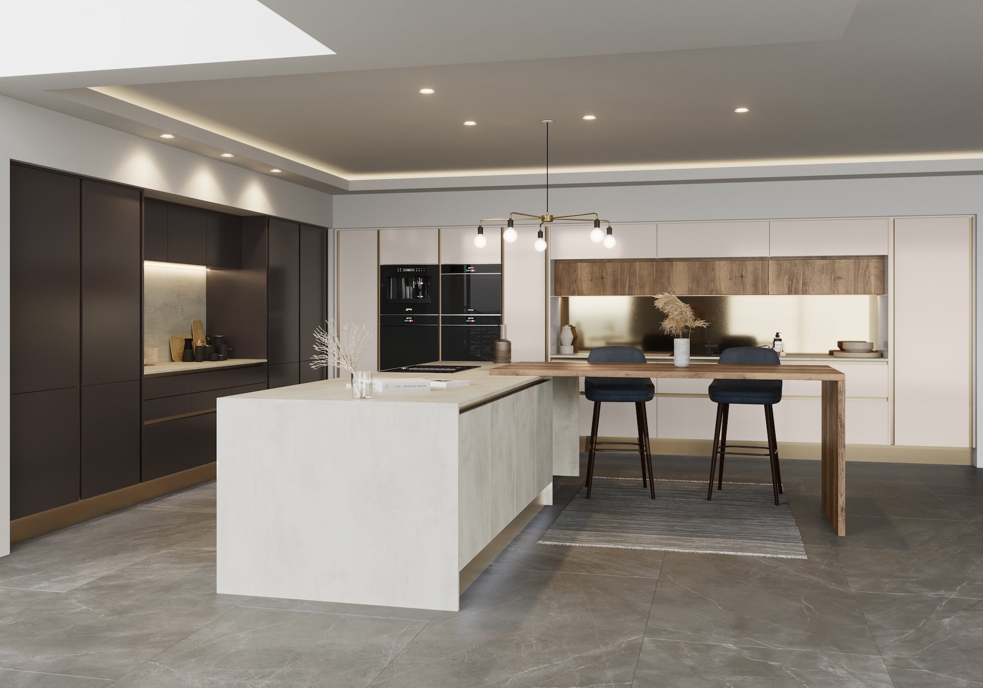 Handleless kitchen in Essex