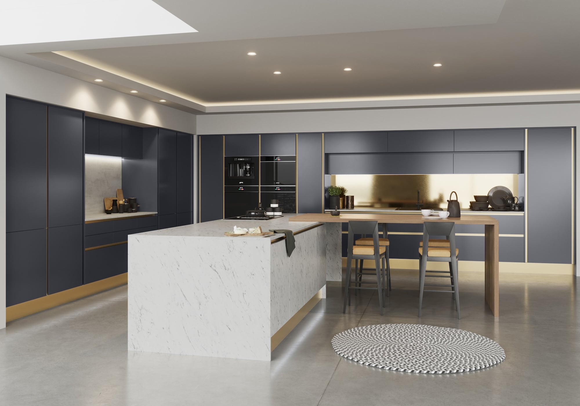 Handleless kitchen in Essex