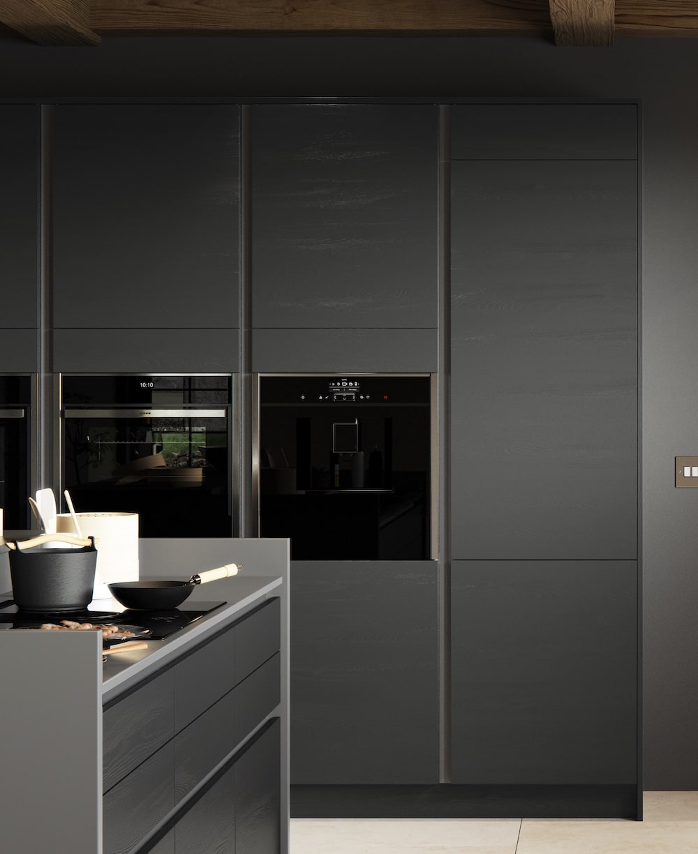 Black modern german kitchen style