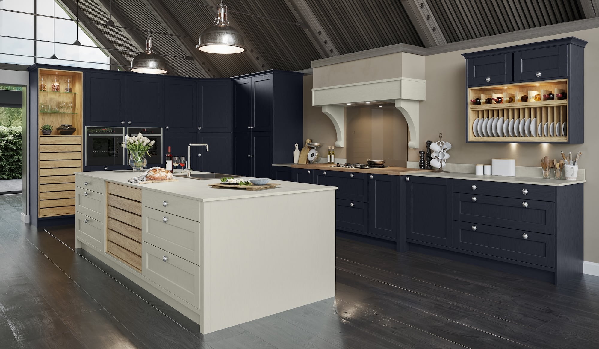Hatfield luxury traditional kitchen with island