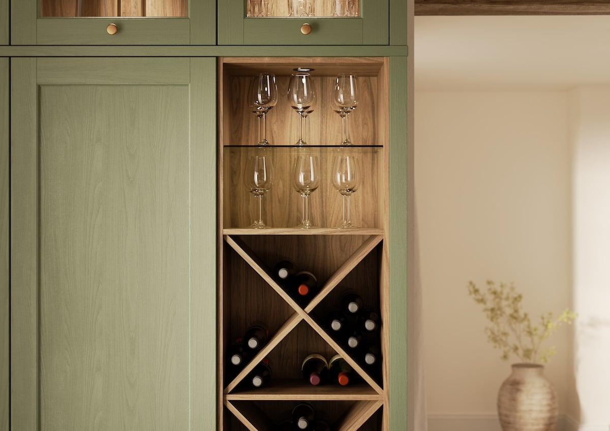 Kitchen wine rack storage