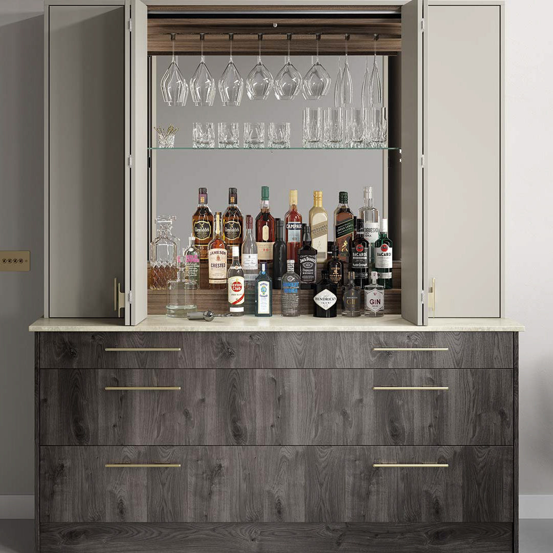 Modern kitchen bar area