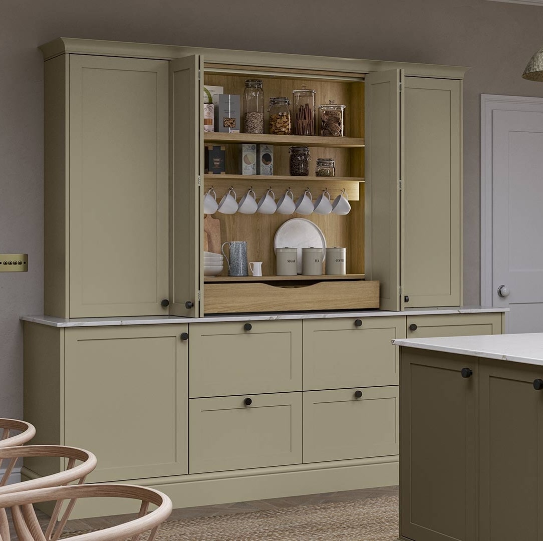 traditional kitchen coffee bar