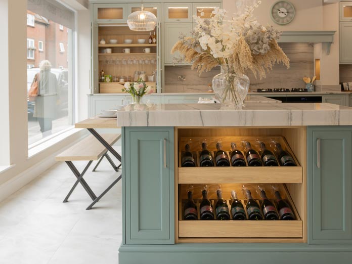 in frame kitchen island