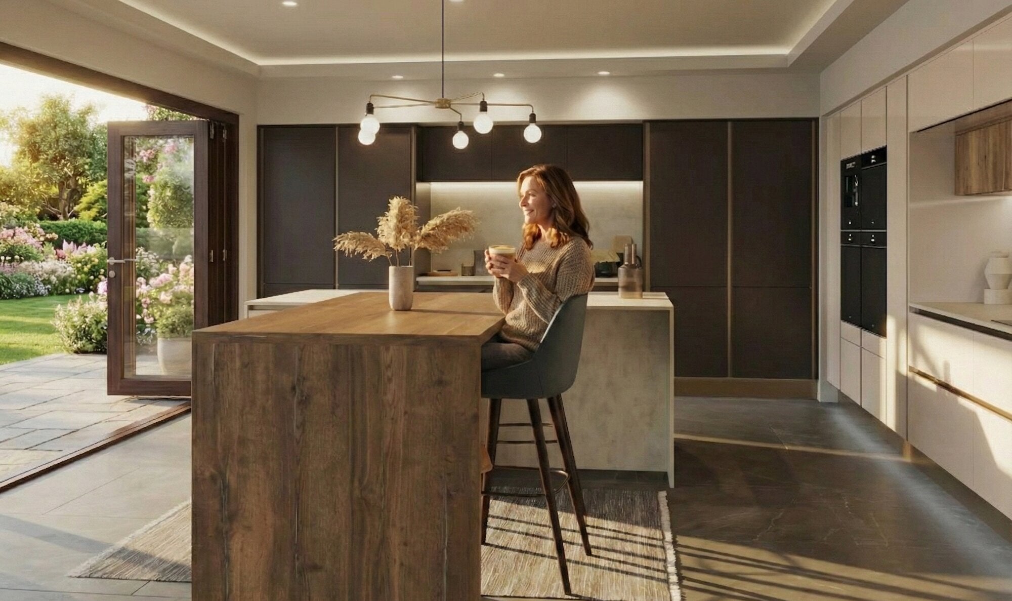 luxury handleless kitchen