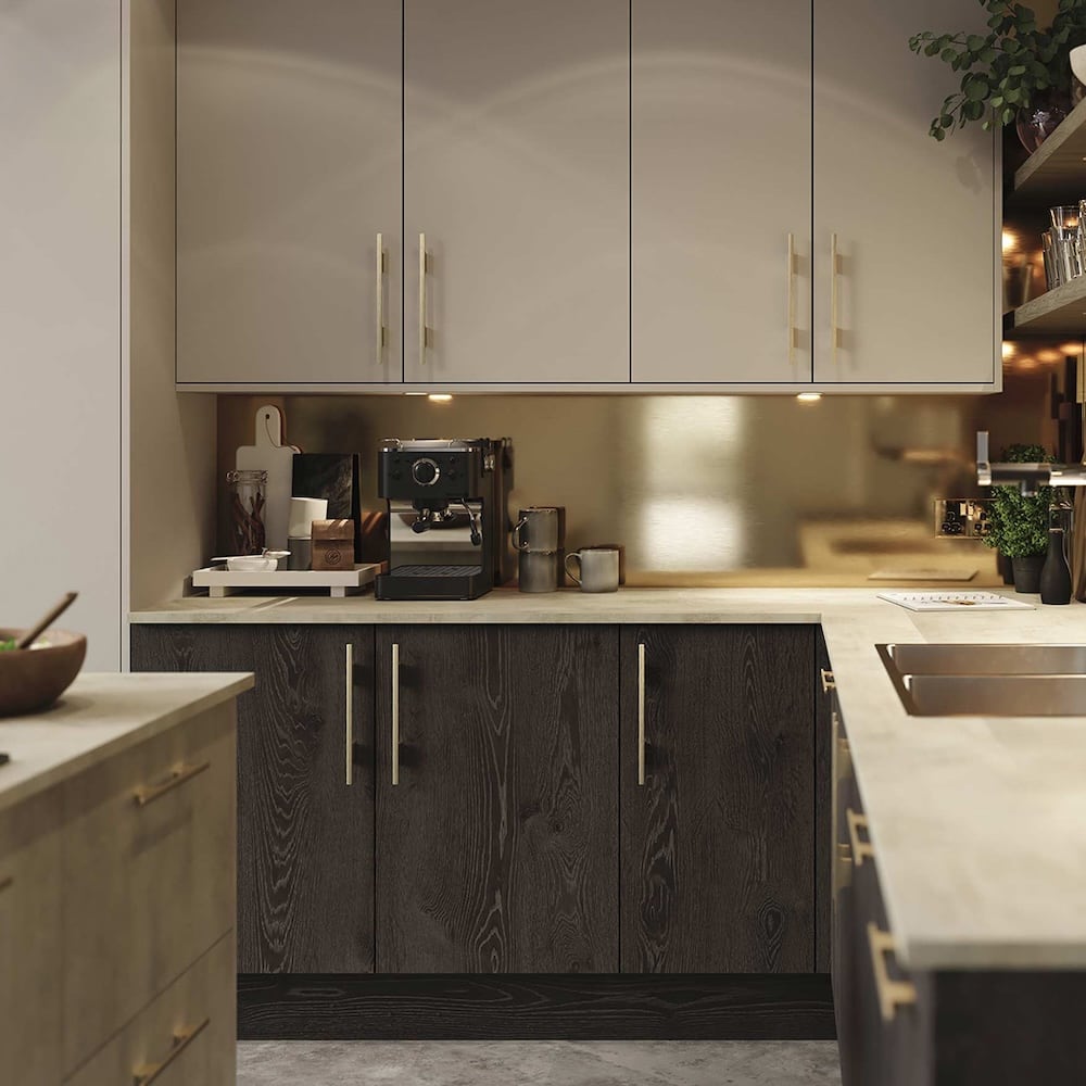 Modern kitchen with handles