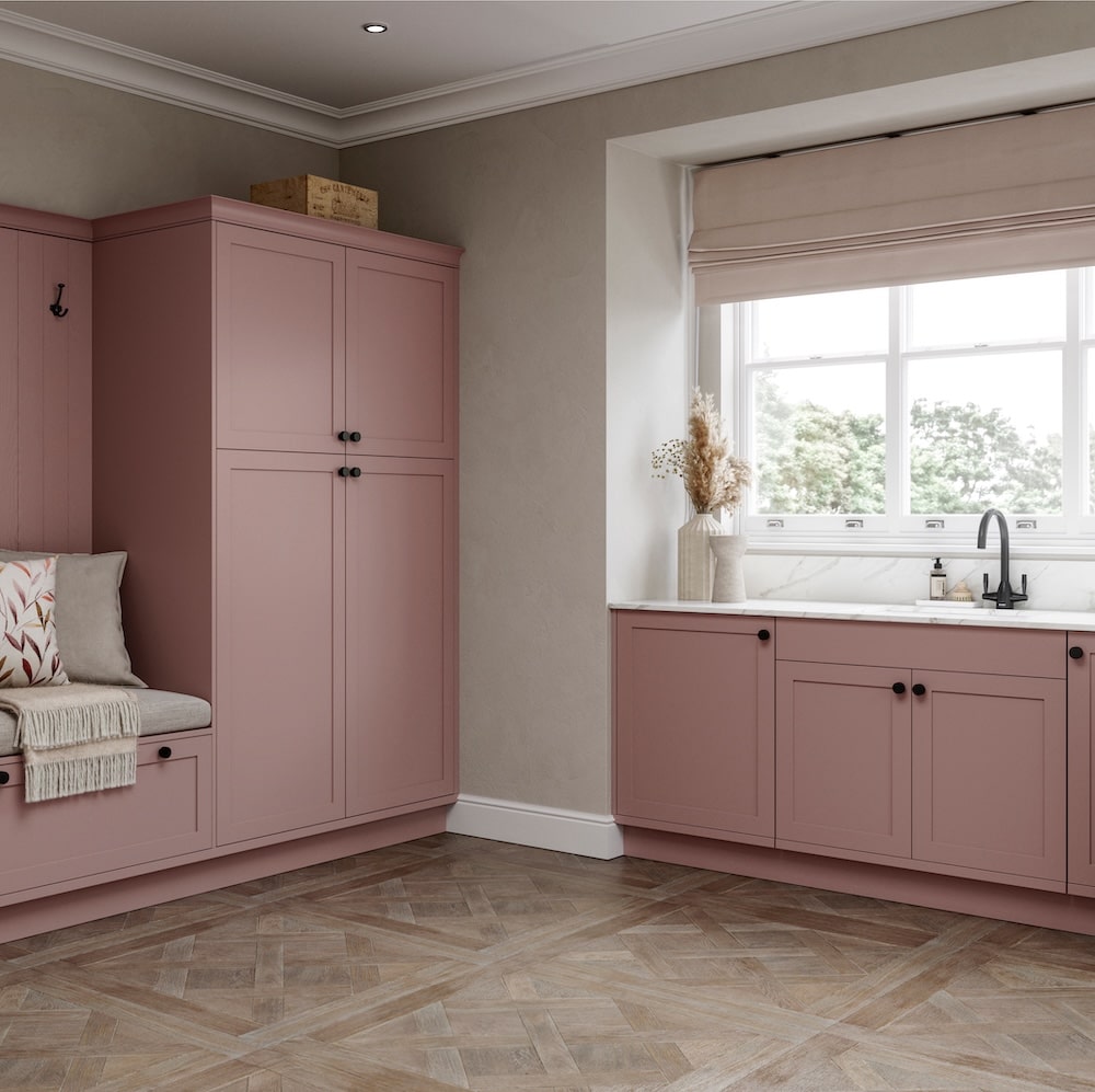 Pink utility room