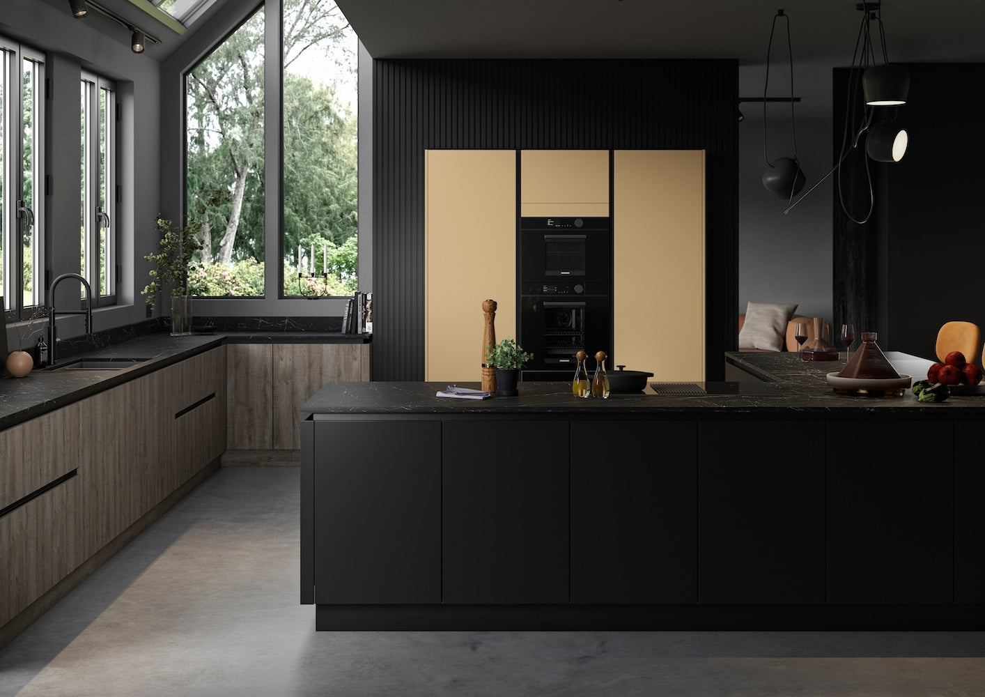 handleless modern kitchen